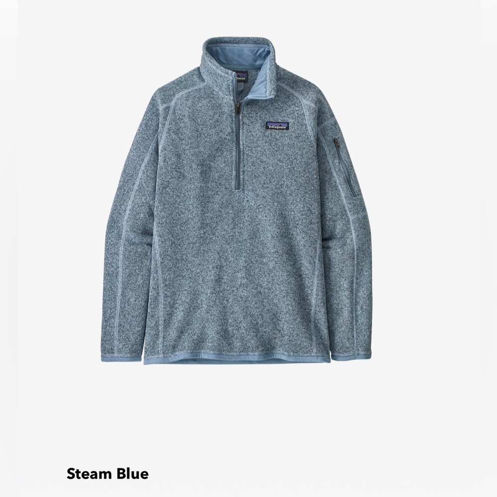 Patagonia Better Sweater Women’s 1/4 Zip Fleece Pullover Size Small Steam Blue - Picture 3 of 9